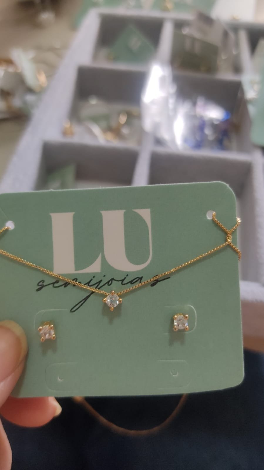 Conj. O. cristal quadrado mini