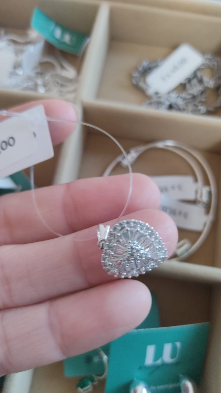 M.P Coração crav. cristal