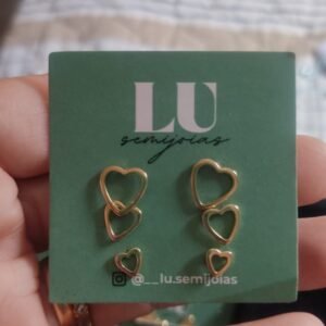 B.O trio coração vazado