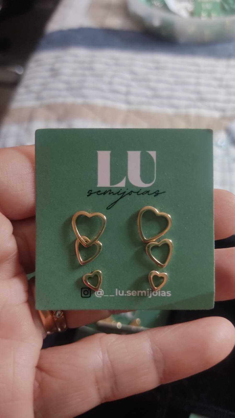 B.O trio coração vazado