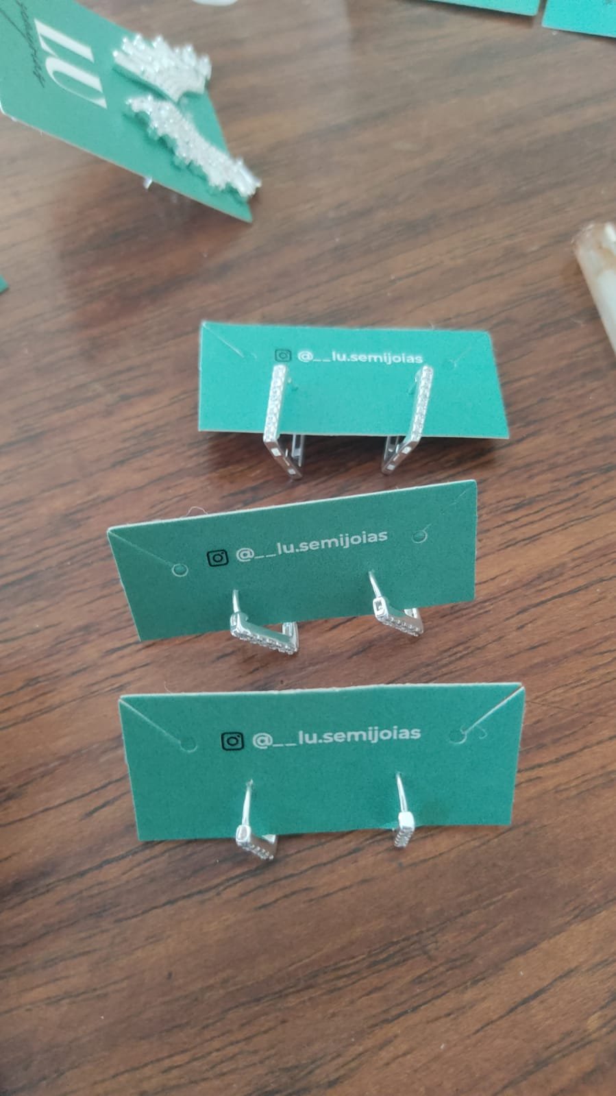 B.P argola quadrada zirc. crav. P 12x 7,00