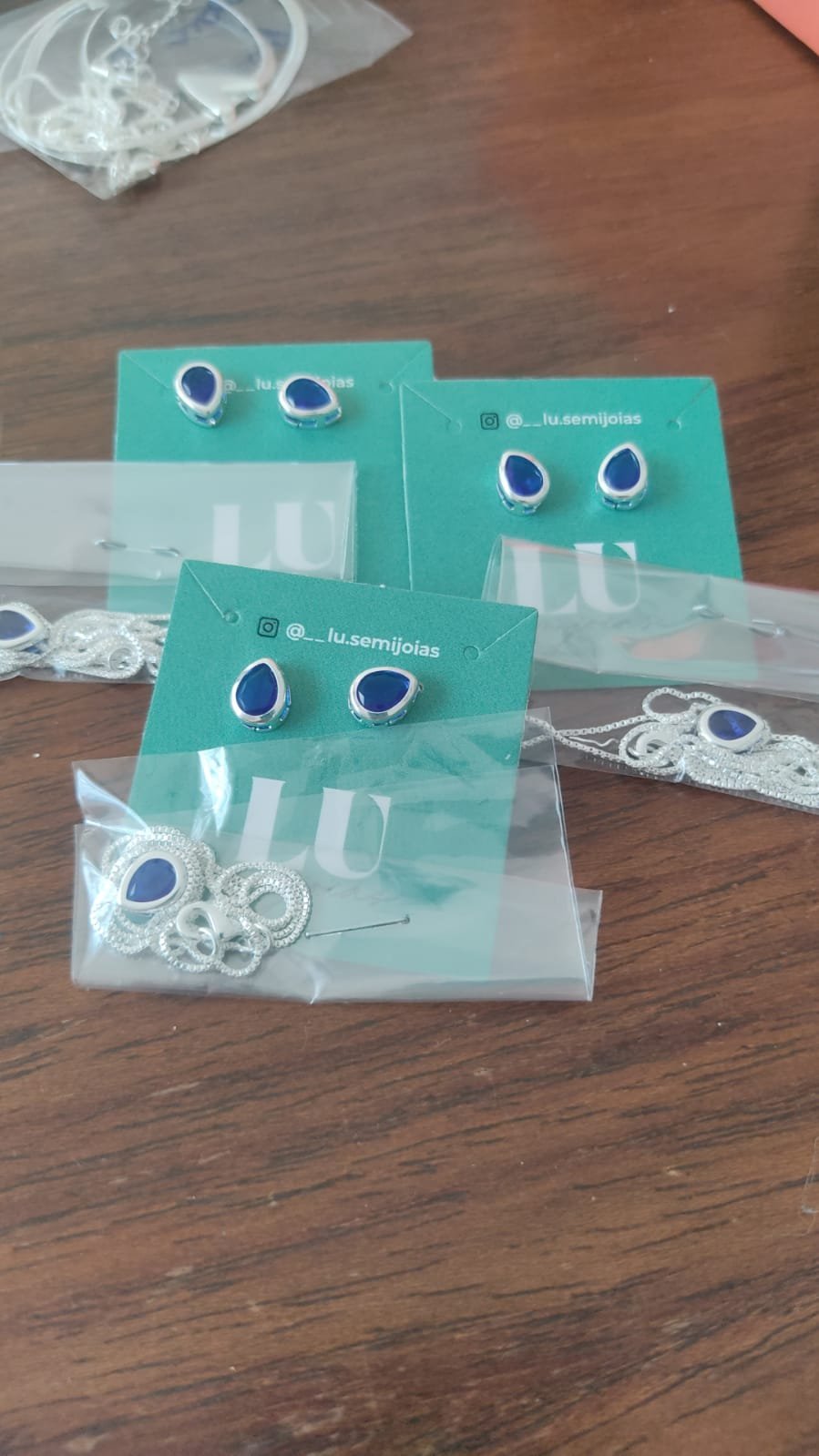 Conj.P gota mini azul