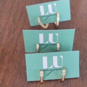 B.O argolinha trapezio zirc. crav. P 12x8,00