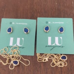 Conj.O gota mini azul 12x 15,00