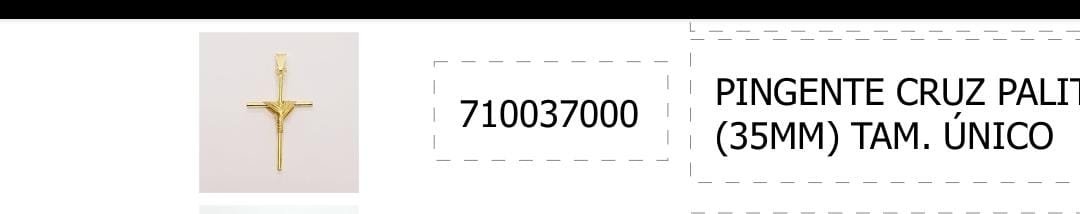 M.P cruz fina trabalhada