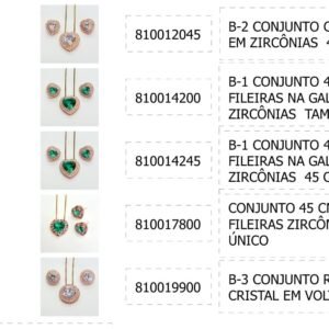 Conj.P coração cristal zirc. cristal