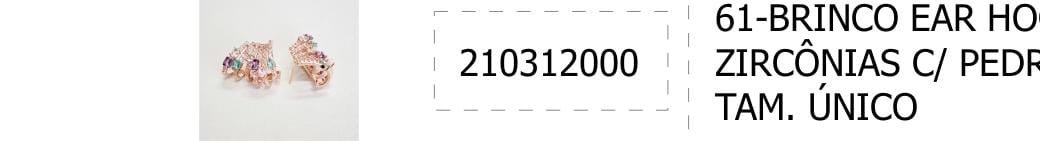 B.O argola cristais color G