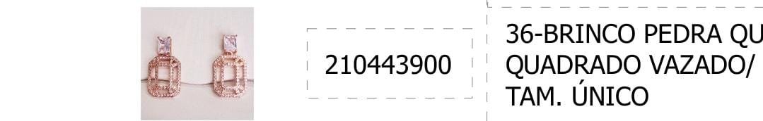 B.P cristal quadrado com quadrado vazado