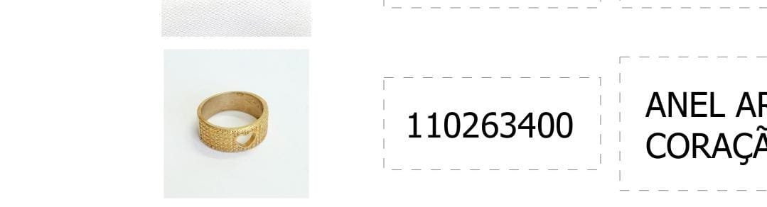 A.O aro largo coração vazado