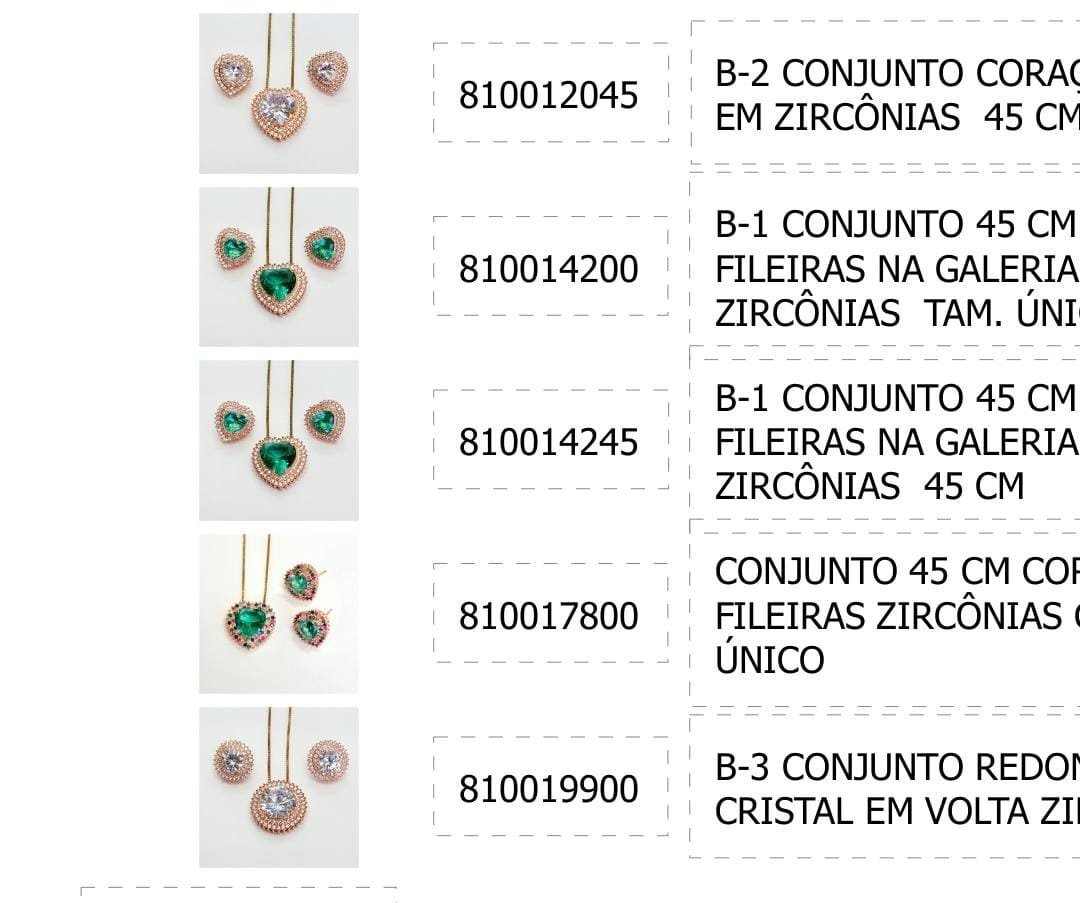 Conj.O redondo zirc. cristal