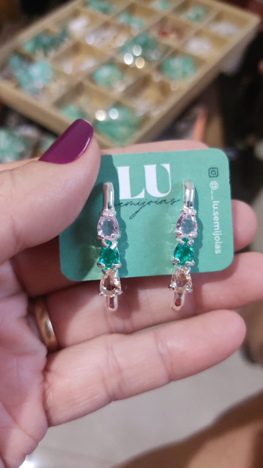 B.P ear hook 3 gotas colors