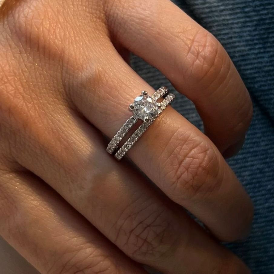 A.P aparador + solitário zirc. cristal