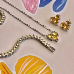 Conj. P Coração shapes citrino