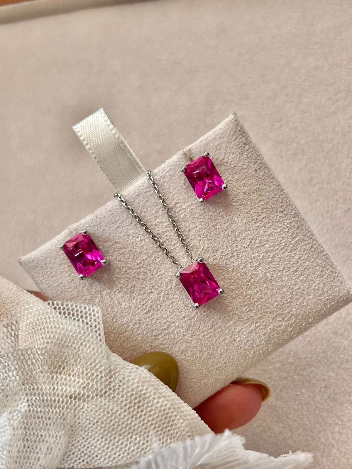 Conj. P retangulo pink