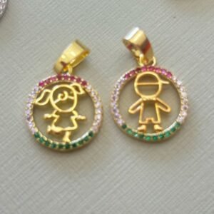 M.O menino (a) mandala 1,5 cm zir. color