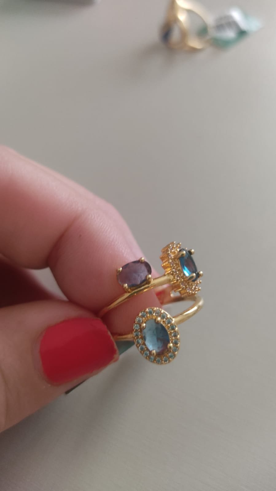 A.O BRUNA três pedras azul