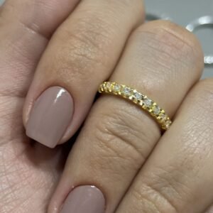 A.O aliança cristal crav. P