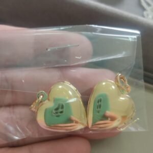 M.O relicario coração liso grande