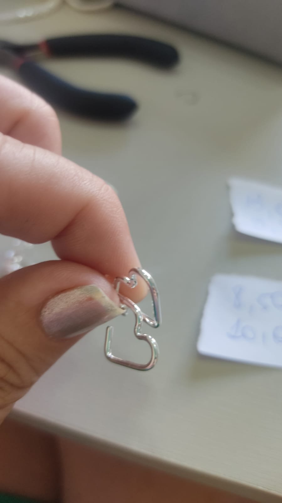 B.P argolinha formato coração fininho p