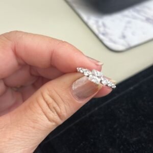 A.P cristal quadrado prata 925