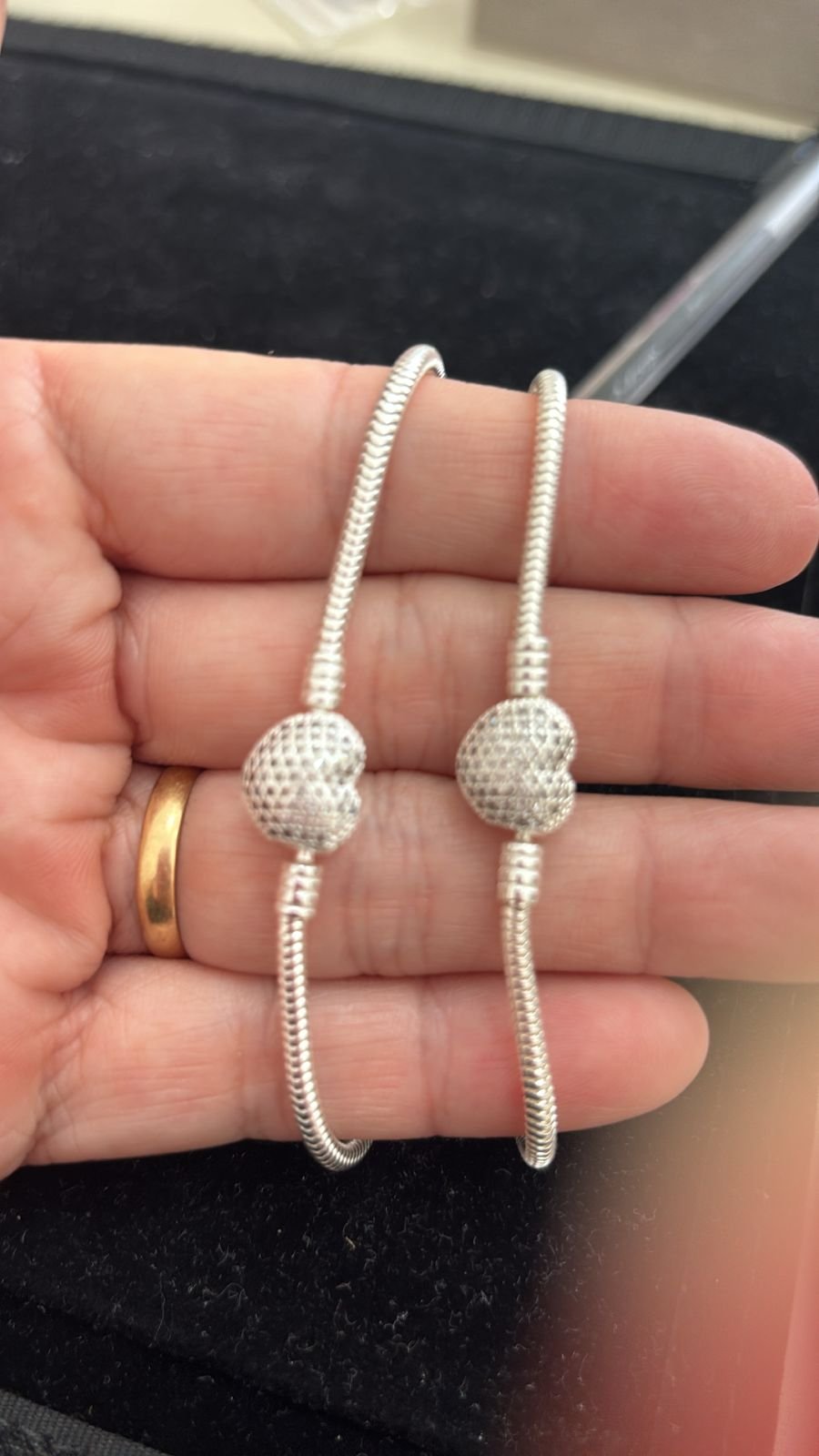 P.P pandora prata 925 coração crav.