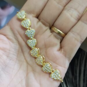 P.O corações zirc. crav. regulavel