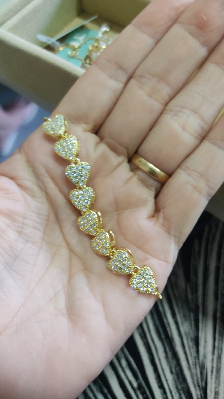 P.O corações zirc. crav. regulavel