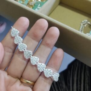 P.P corações zirc. crav. regulavel