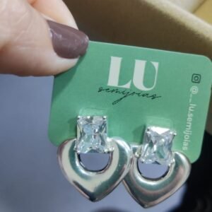 B.P coração cristal quadrado