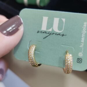 B.O argolinha cravejada