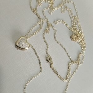 Gar.O tripla correntes coração micro zirconias