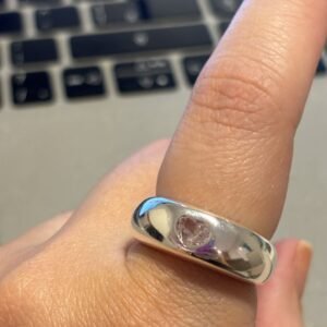 A.P aliaça lisa coração cristal