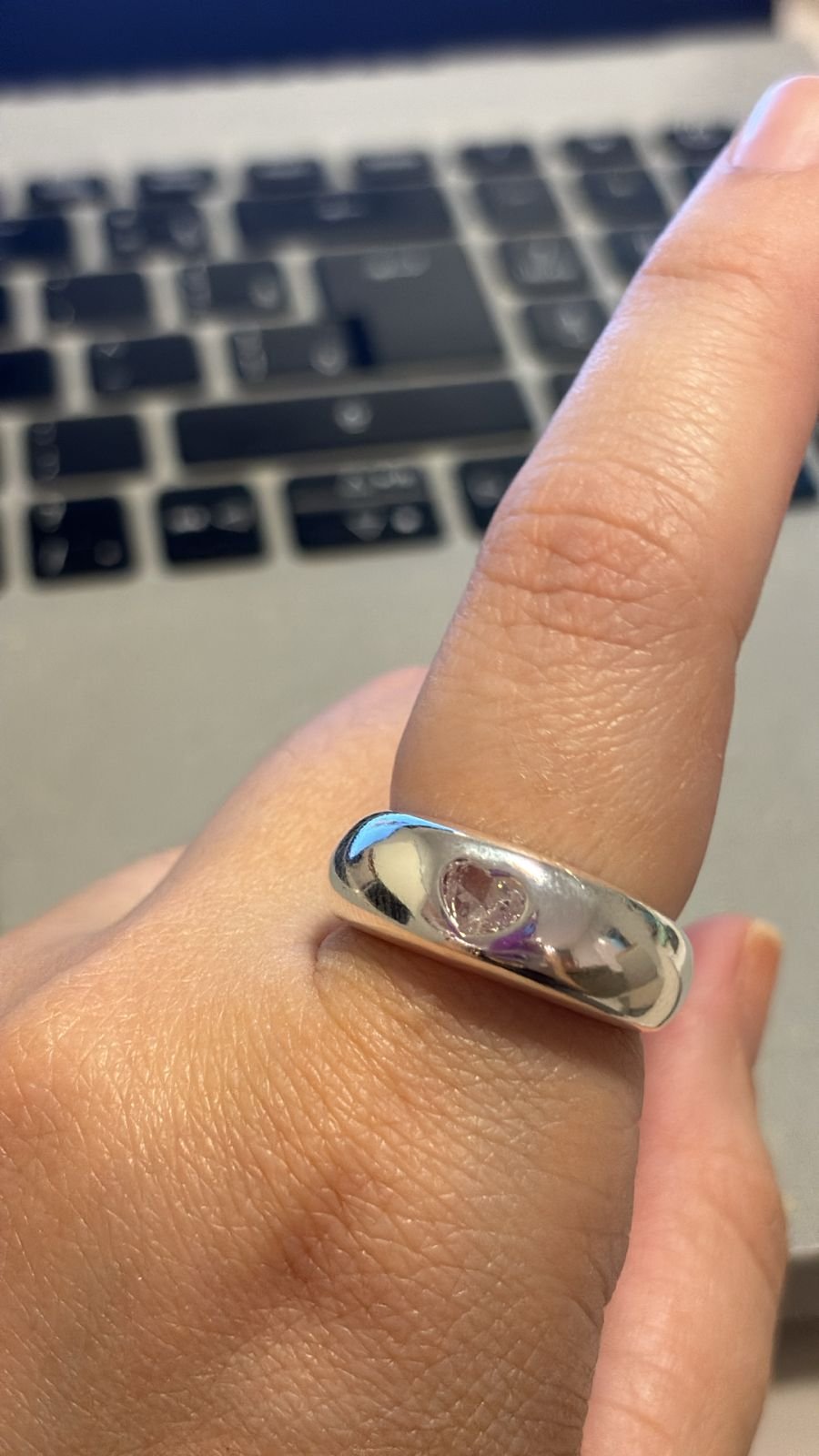 A.P aliaça lisa coração cristal