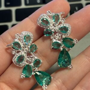 B.P ear cuff cristal esmeralda colombiana