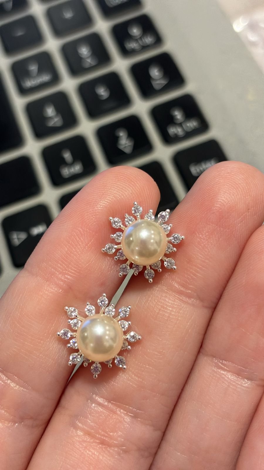 B.P flor cristais com miolo perola