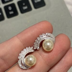 B.P perola fileira folhas em zirconia