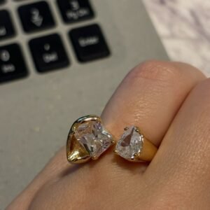 A.O duo cristal gota e quadrado