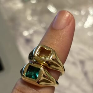 A.O regulagem esmeralda ou citrino retangular