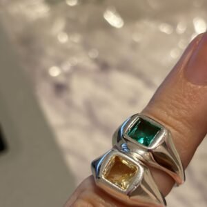 A.P regulagem esmeralda ou citrino retangular