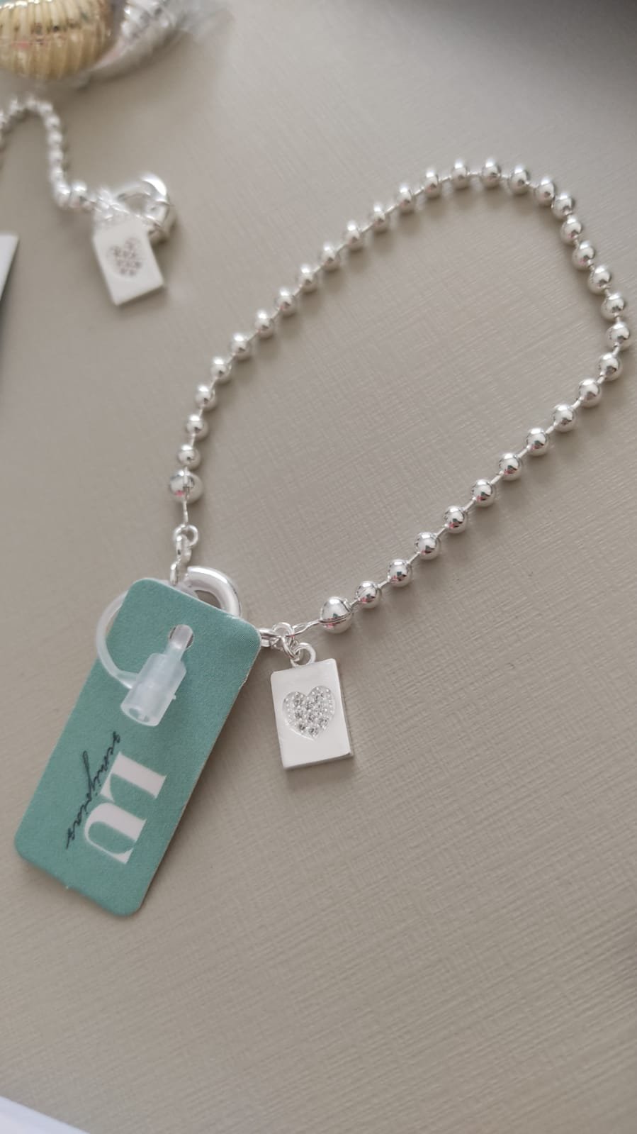 P.P bolinha fecho noia com ping. plaquinha coração zirc.