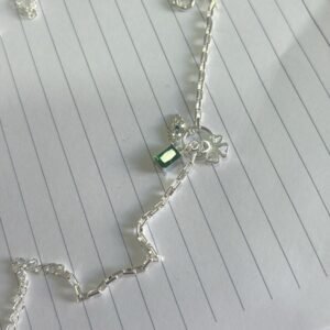 P.P cartier fina pedra esmeralda, olho grego, trevo