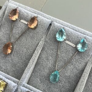 Conj.R fusion gota agua marinha ou rose