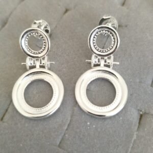 B.P redondo perola e pedra turquesa