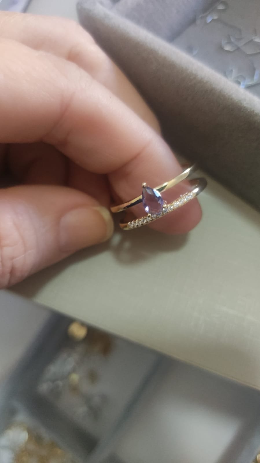 A.O duplo gota ametista zirc. crav.