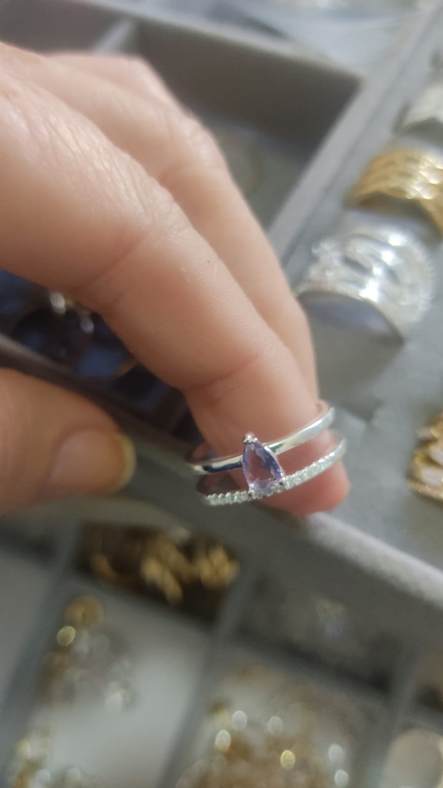 A.P duplo gota ametista zirc. crav.