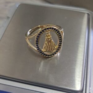 A.O N. Sra. Aparecida mandala zirc. azul