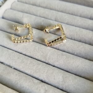 B.O argola dupla com textura