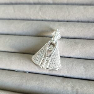 M.P N.Sra. manto azul e cristal / dois lados Grande