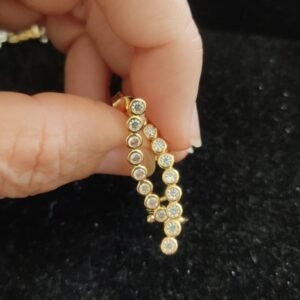 B.O ear cuff bolinhas cristal P