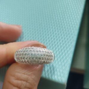 A.P aliança crav. grossa 5 fileiras zirc.